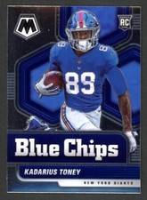 Kadarius Toney 2021 Panini Mosaic Rookie Blue Chips Insert RC New York Giants 11