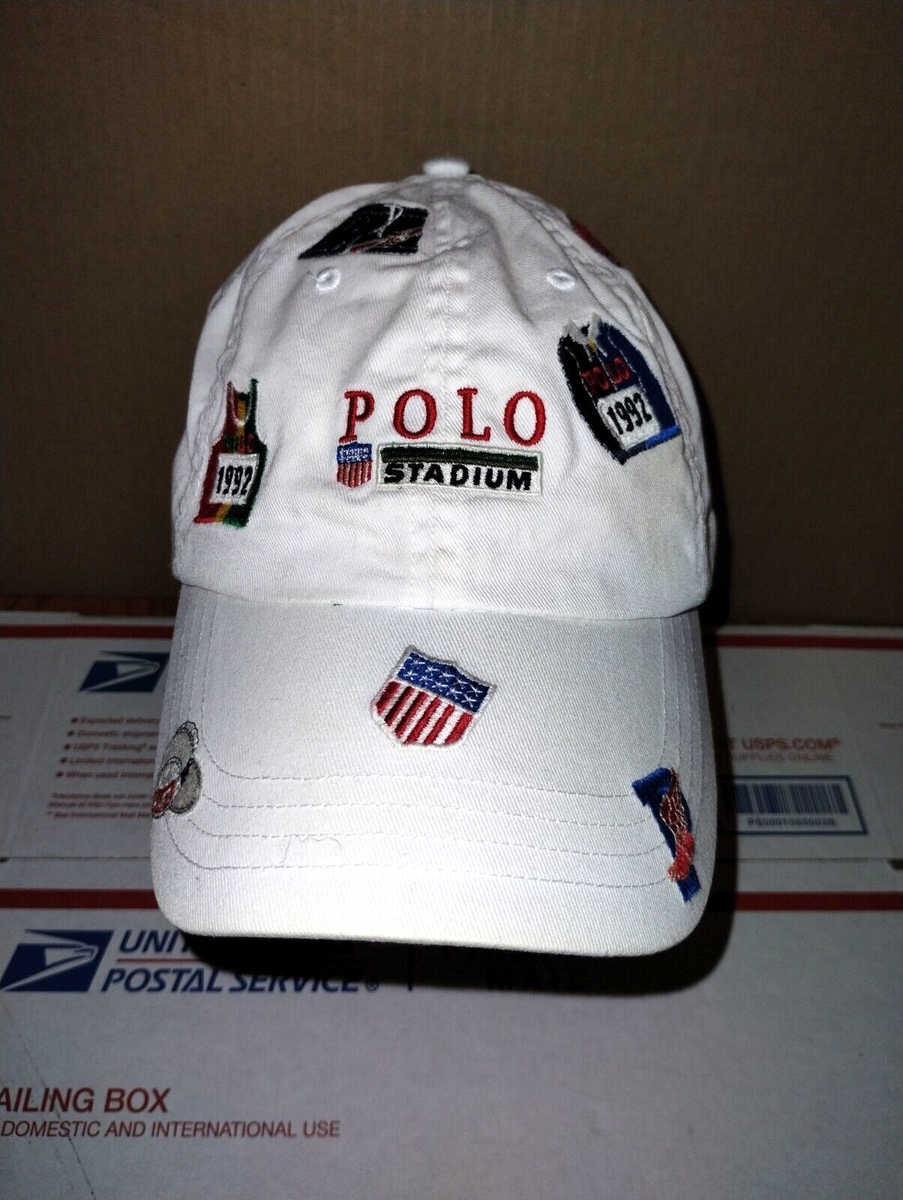 Polo Stadium 1992 Ralph Lauren White Strapback Hat. | eBay