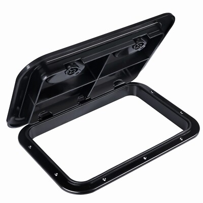 SEAFLO Marine Deck Access Hatch & Lid - 17.3 x 12.4 inches - Black