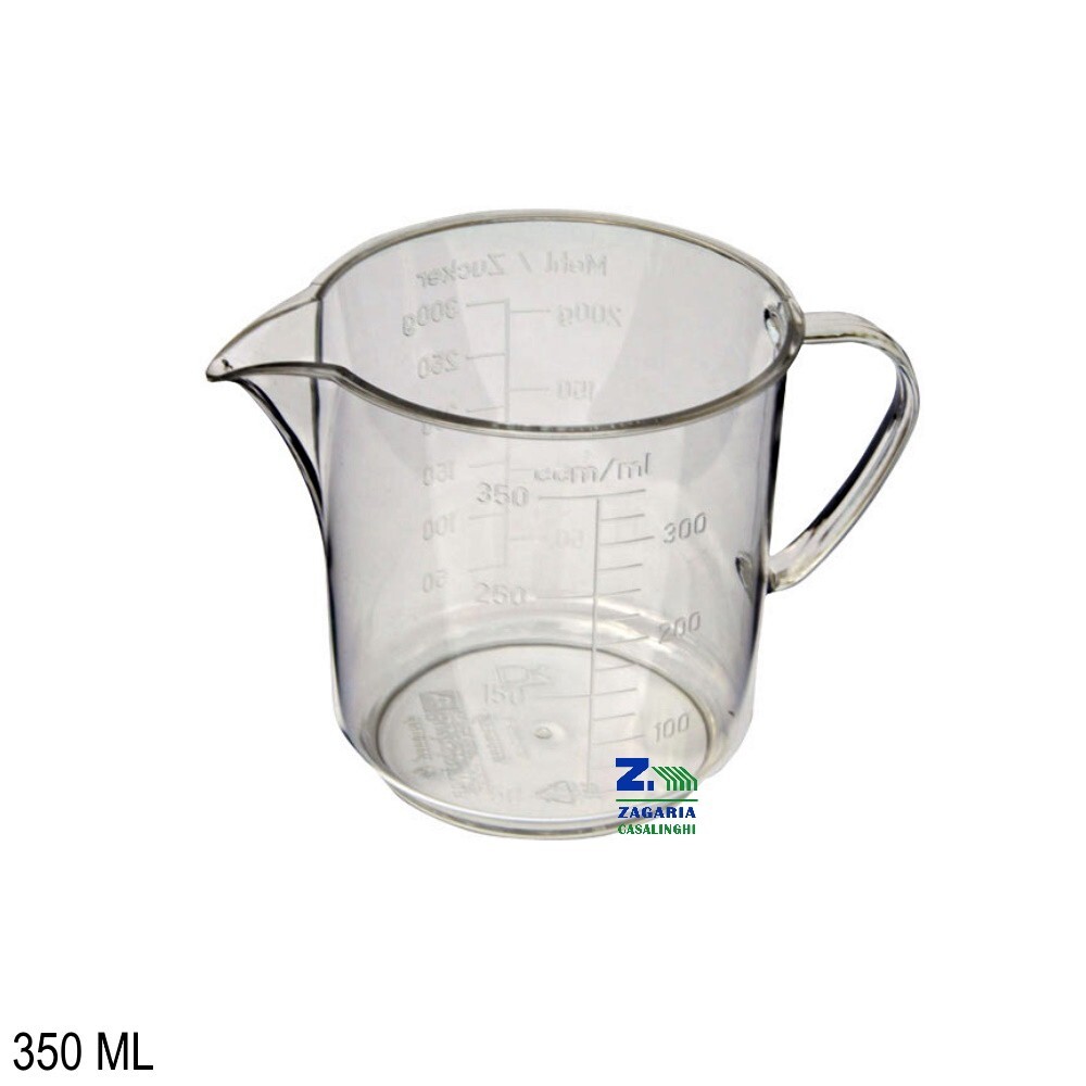 MISURINO GRADUATO TRASPARENTE 350 ML CON MANICO LAVABILE IN LAVASTOVIGLIE