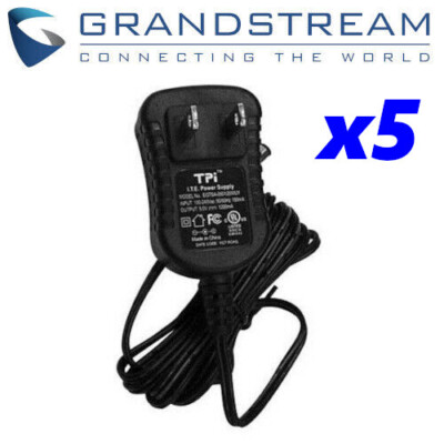 5 Grandstream 5V .6A Power Supply Adapter for GRP2603 GRP2604 GRP2612 GRP2613