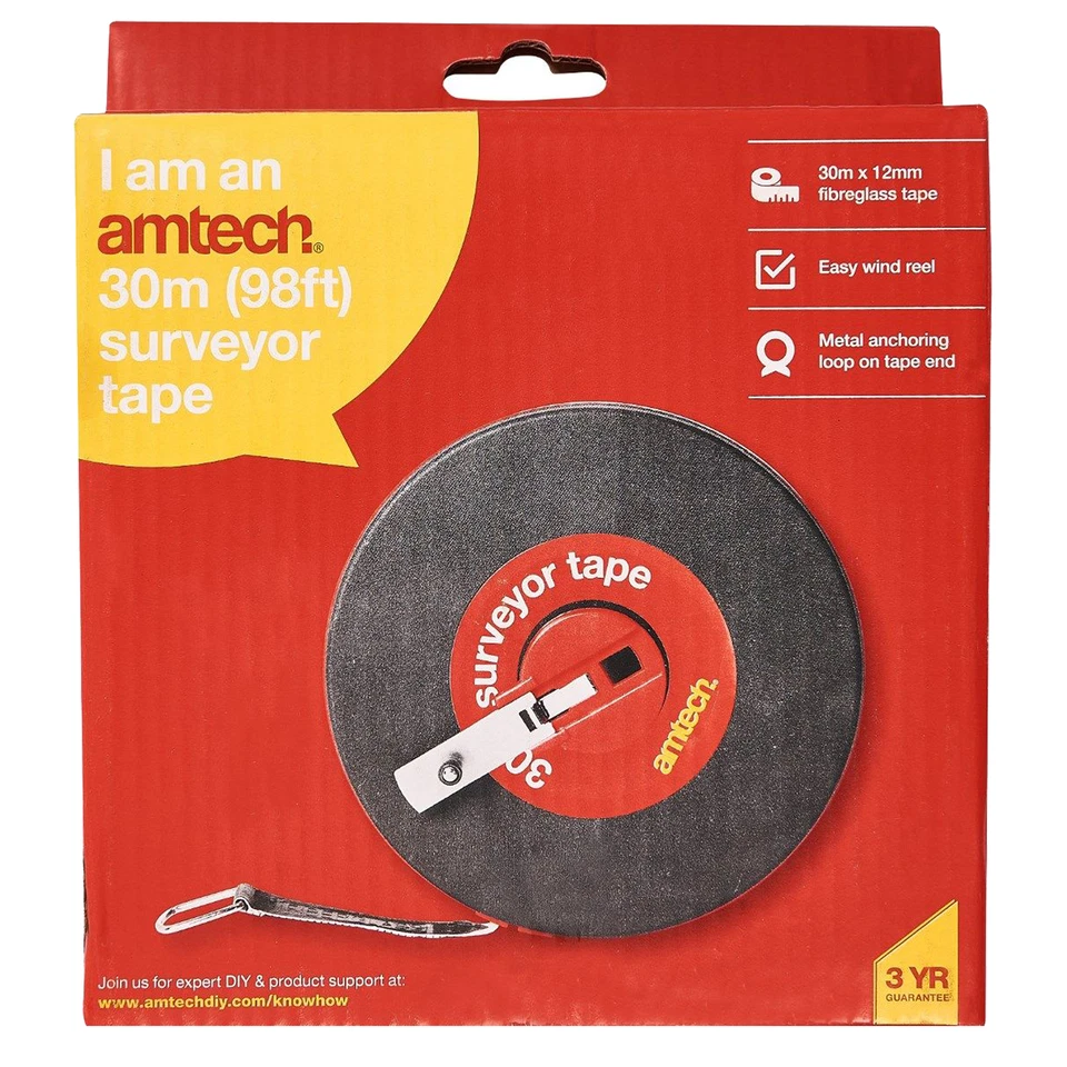 30M SURVEYOR BUILDERS FIBREGLASS MEASURE MEASURING TAPE	 - Image 3 of 3