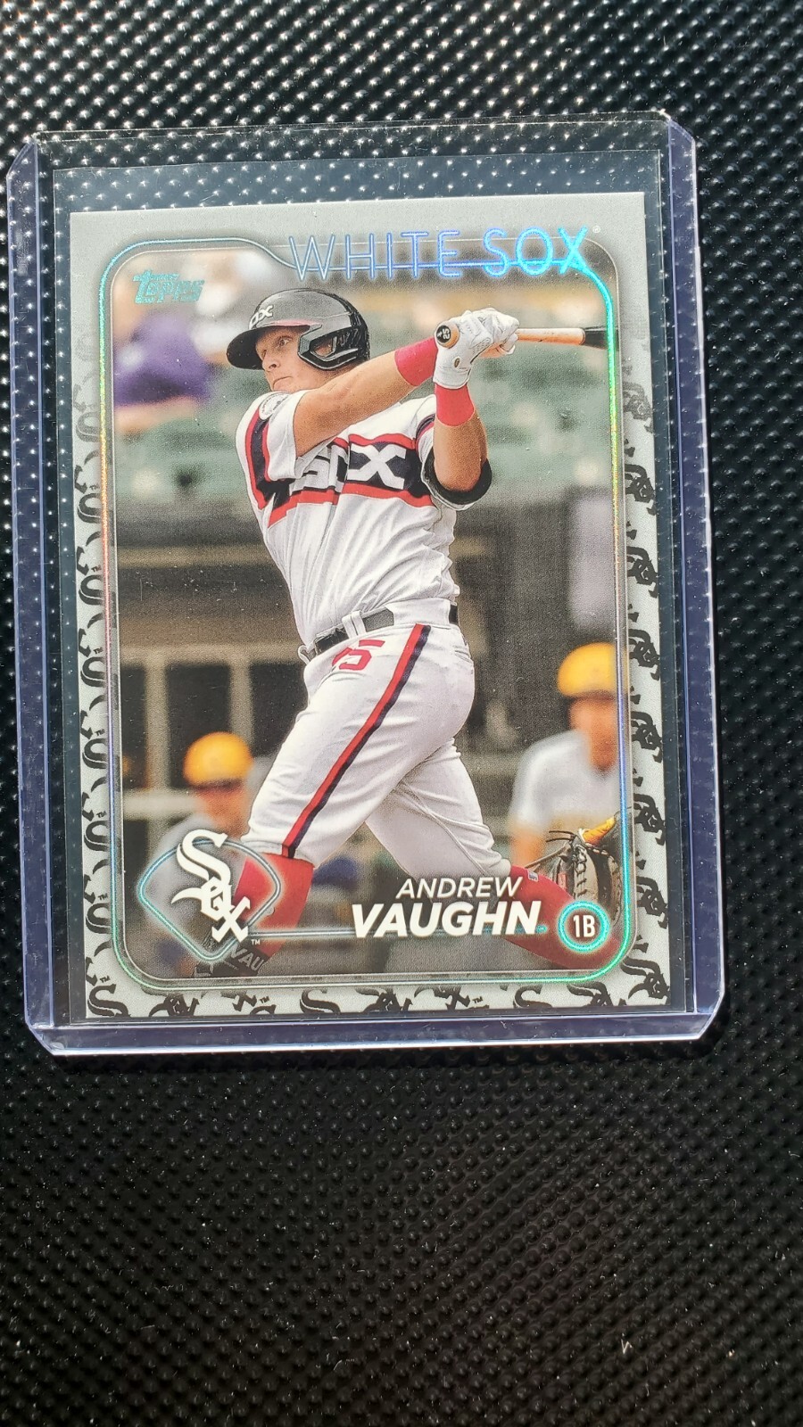 2024 Topps Series 1 #255 Andrew Vaughn Team Color Border SSP. Chicago White Sox