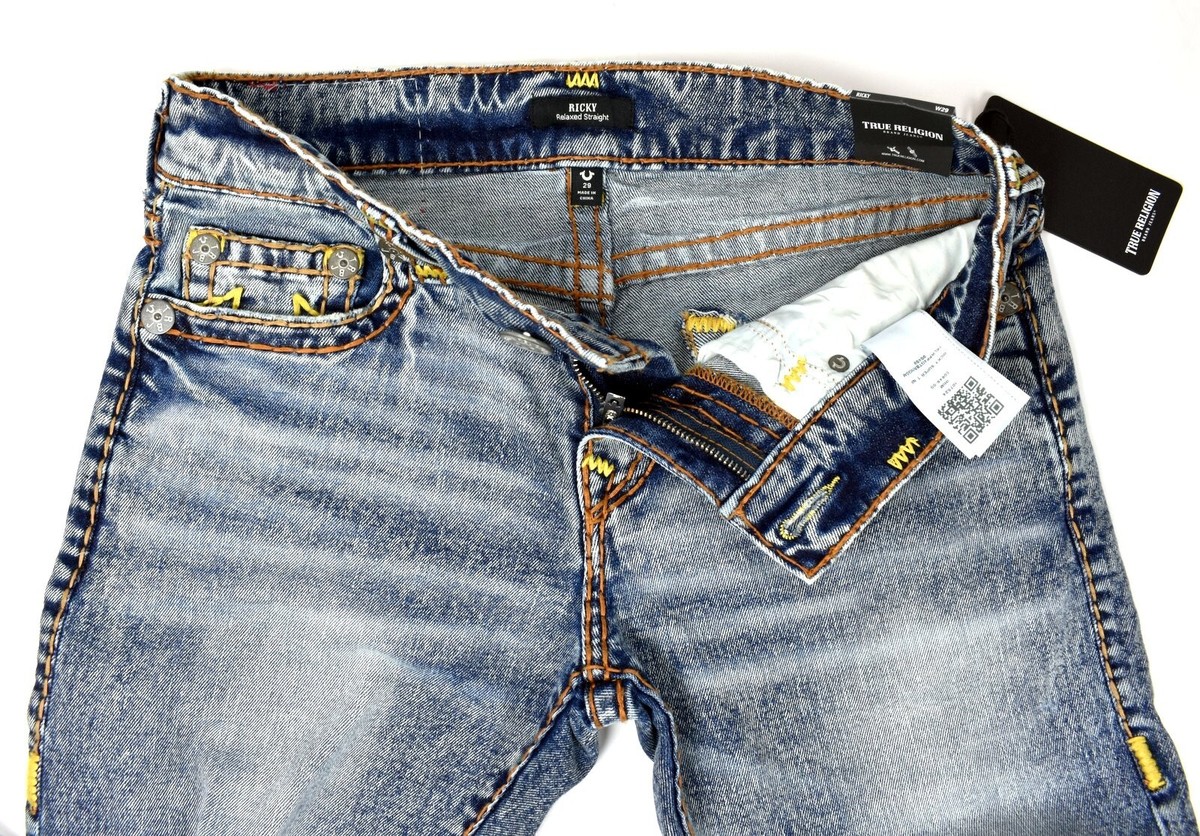 True Religion Men's Ricky Medium Wash Relaxed Straight Super True Religion Men's Ricky Medium Wash Relaxed Straight Super