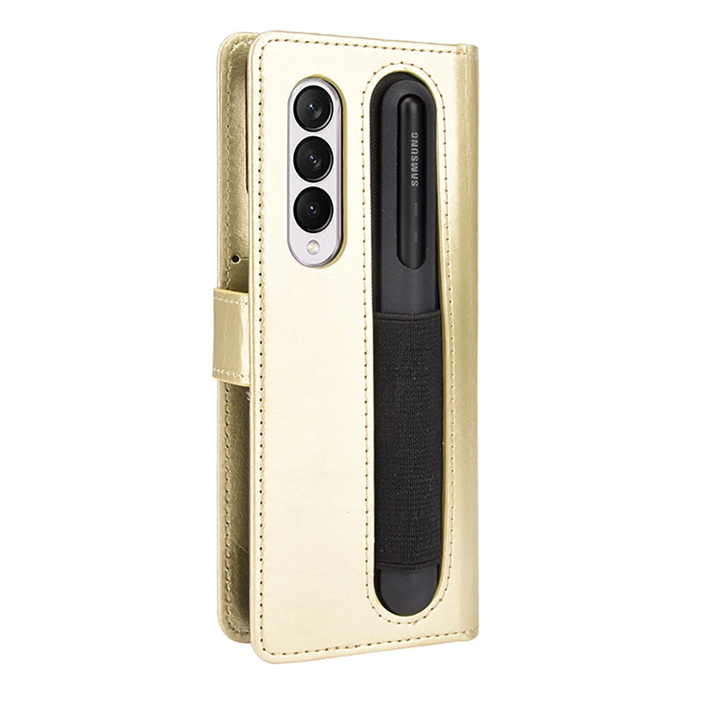 Samsung Galaxy Z Fold 3 Leather Case with Pen Slot & Card Holder
