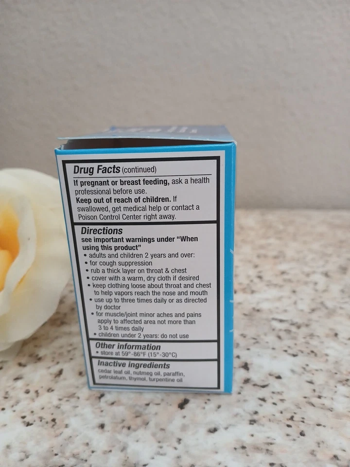  Analgésico tópico supresor de la tos para frotar el pecho medicado (1,76 OZ caducidad: 08/2025 Foto 2 de 4