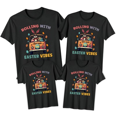 Familie Osterhase Van Frohe Ostern T-Shirt Tee Urlaub passendes Outfit #ED