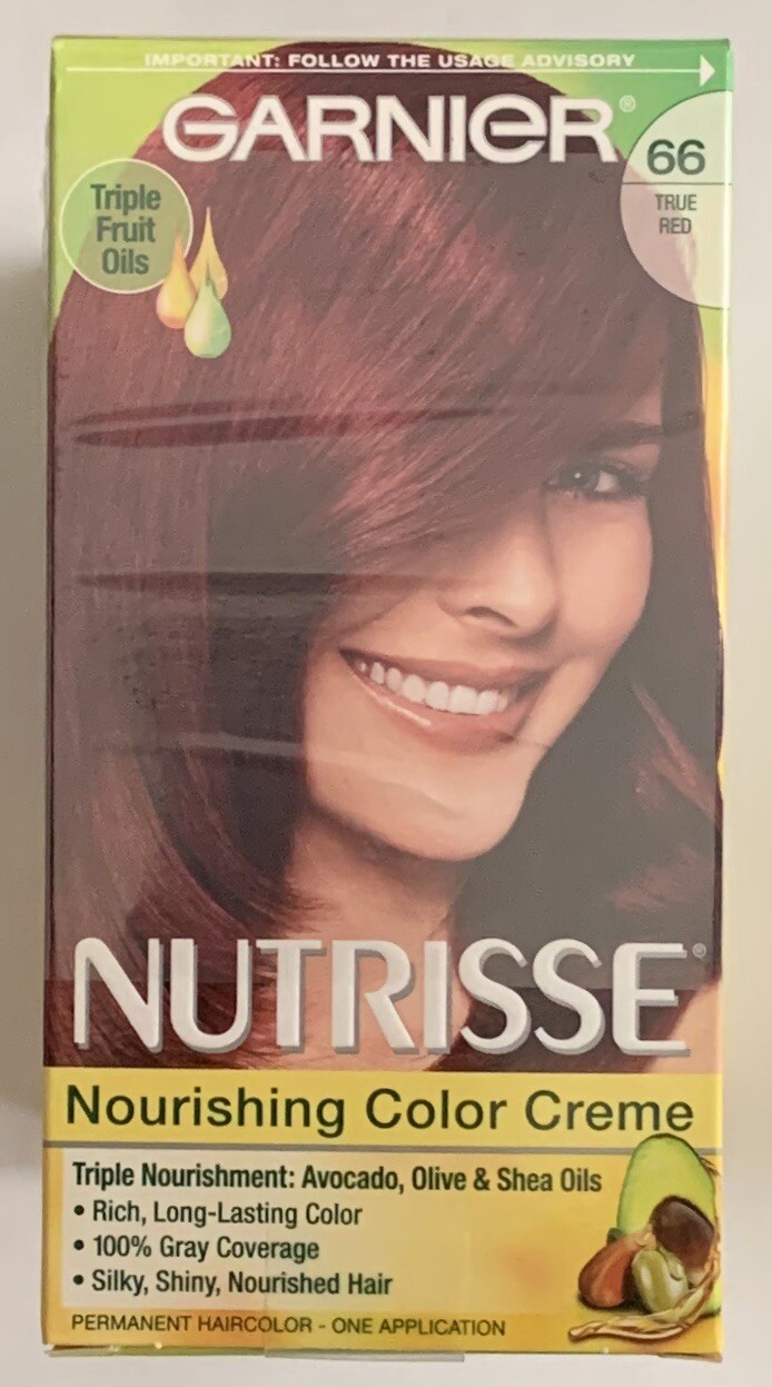 Garnier Nutrisse Permanent Hair Color 66 True Red Nourishing Color Creme