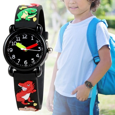 Children Watch Cartoon Pattern Waterproof PVC Strap Quartz Children Watch