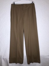 Women's Pant Lauren Ralph Lauren Wool-blend WideLeg Sits Hip Classic Camel 12NWT