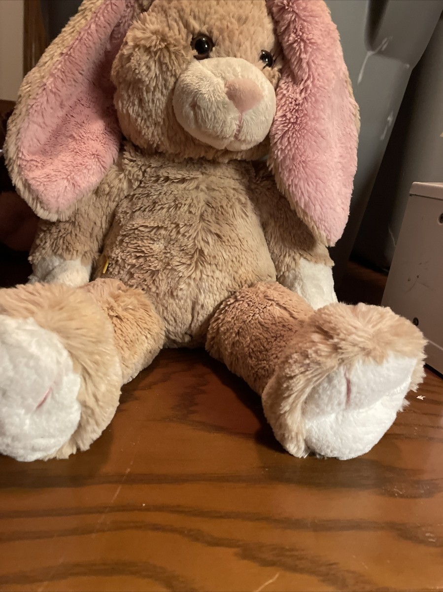 Build A Bear Cinnamon Swirl Bunny Rabbit Brown Plush Pink Nose