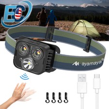 LED Headlamp Super Bright USB Rechargeable Headlight Flashlight Head Torch Lamp