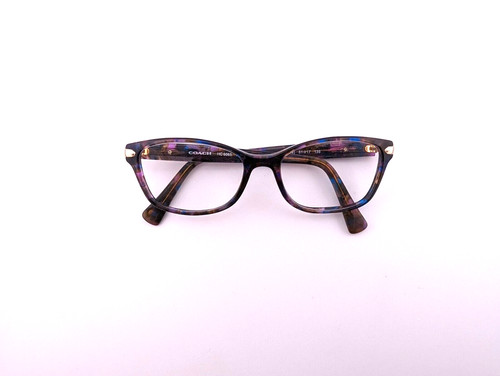 Coach Eyeglasses, Frames Only, HC6065 5288 Confetti Purple, 51-17-135, Plastic