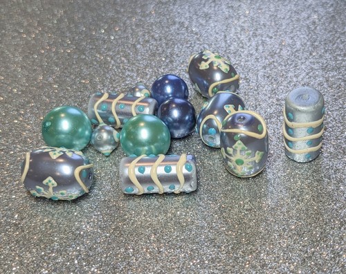 Glasperlen zur Schmuckherstellung Röhre Perle Perle blau Schneeflocke Frozen DIY 20 Stück - Bild 2 von 7