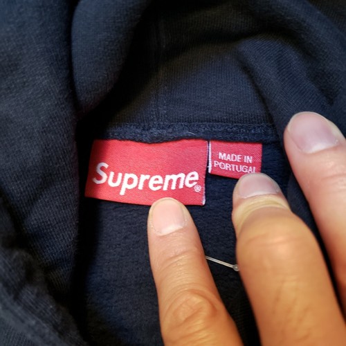 SUPREME Amanos O Odianos Sweatshirt Pullover Hoodie Love Hate Shirt Navy L RARE - Picture 3 of 5