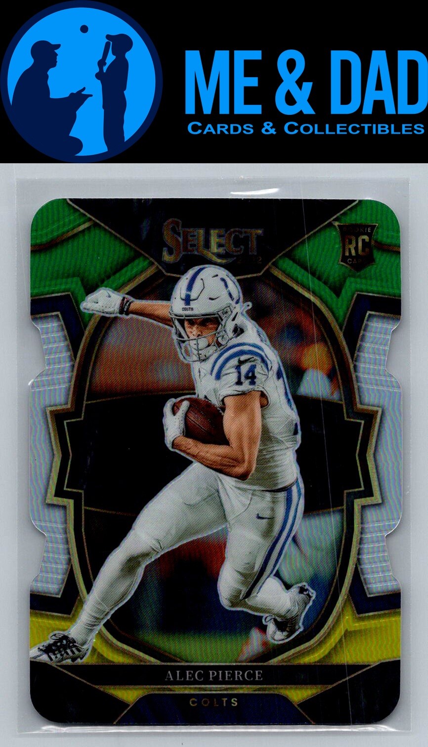 2022 Panini Select #45 Alec Pierce Green and Yellow Diecut