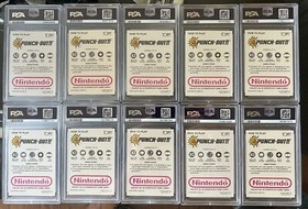 GRAIL All Ten 1989 Topps NES Nintendo Punch Out PSA 10 Gem Mint Mike Tyson