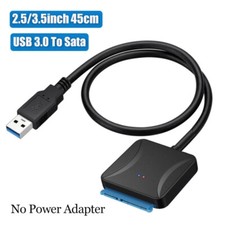 USB 3.0 to SATA External Hard Drive Reader 2.5" 3.5" HDD SSD Power adapter US