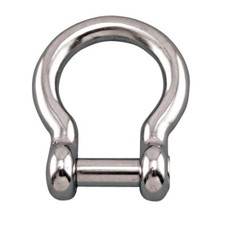 STAINLESS STEEL 316 BOW SHACKLE WITH NO SNAG PIN 1/4" (S0116-NS06)