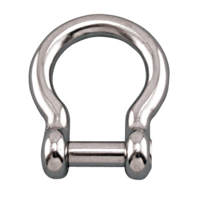 STAINLESS STEEL 316 BOW SHACKLE WITH NO SNAG PIN 1/4'' (S0116-NS06)