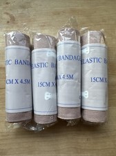 4-Pack- 6" Compression Bandage Ace Wrap For sprains, splinting and open wounds