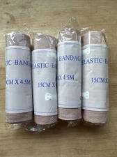 4-Pack- 6" Compression Bandage (Ace Wrap) For sprains, splinting and open wounds