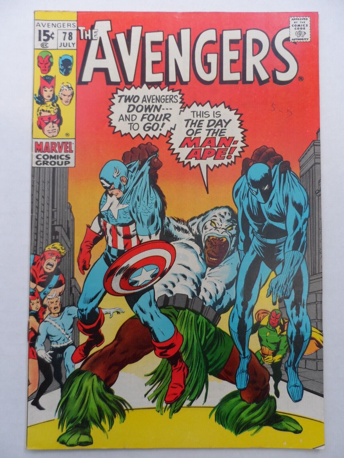 Avengers #78 - 1st Appearance Lethal Legion Man-Ape! Marvel 1970 - Higher Grade