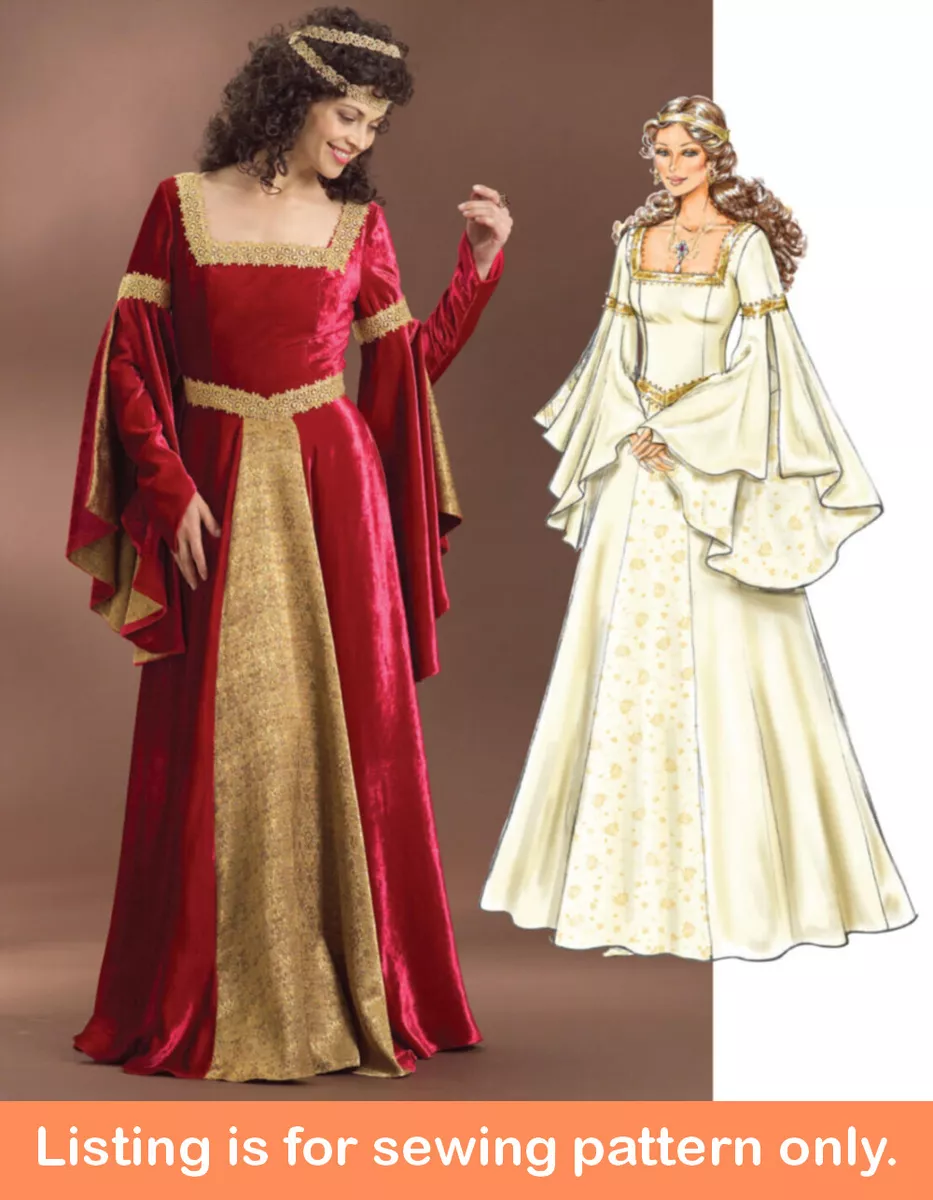 SEWING PATTERN Women Costume Medieval Dress Outfit Middle Ages Renaissance 4571