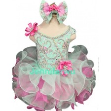 Jenniferwu New Born Baby Girls Short Cupcake Pageant Dresses Princess Dress