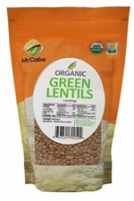 McCabe Organic Green Lentils, 1-Pound, USDA & CCOF Organic Certified