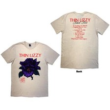 Image of Thin Lizzy Unisex T-Shirt: Black Rose Tracklist (Back Print) (Large)