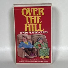 VTG Over The Hill Cartoon Jumbo Playing Cards Funny Comic 1980s Made In Belgium