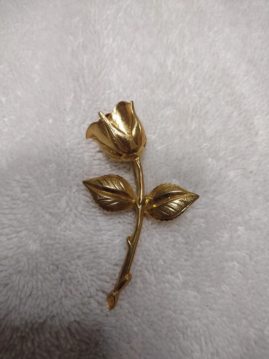 Gold rose hotsell brooch