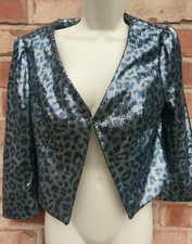NEXT Women's Size 10 Multicoloured Sequin Blazer Party Glam #E