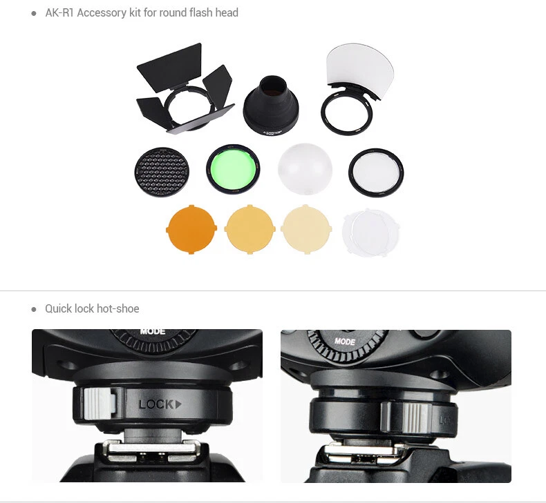 Godox V1-S 2.4G TTL Round Head Camera Flash Light + XPro-S Trigger For Sony - Image 4 of 4