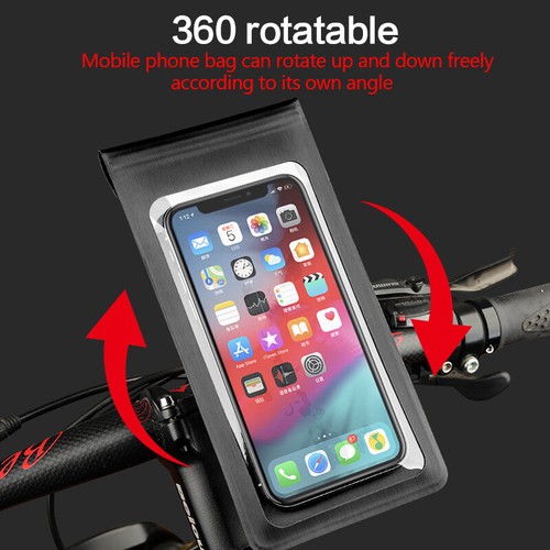 360° Motorbike Bike Bicycle Waterproof Phone Mount Case Holder For Mobile Phones - Picture 3 of 13