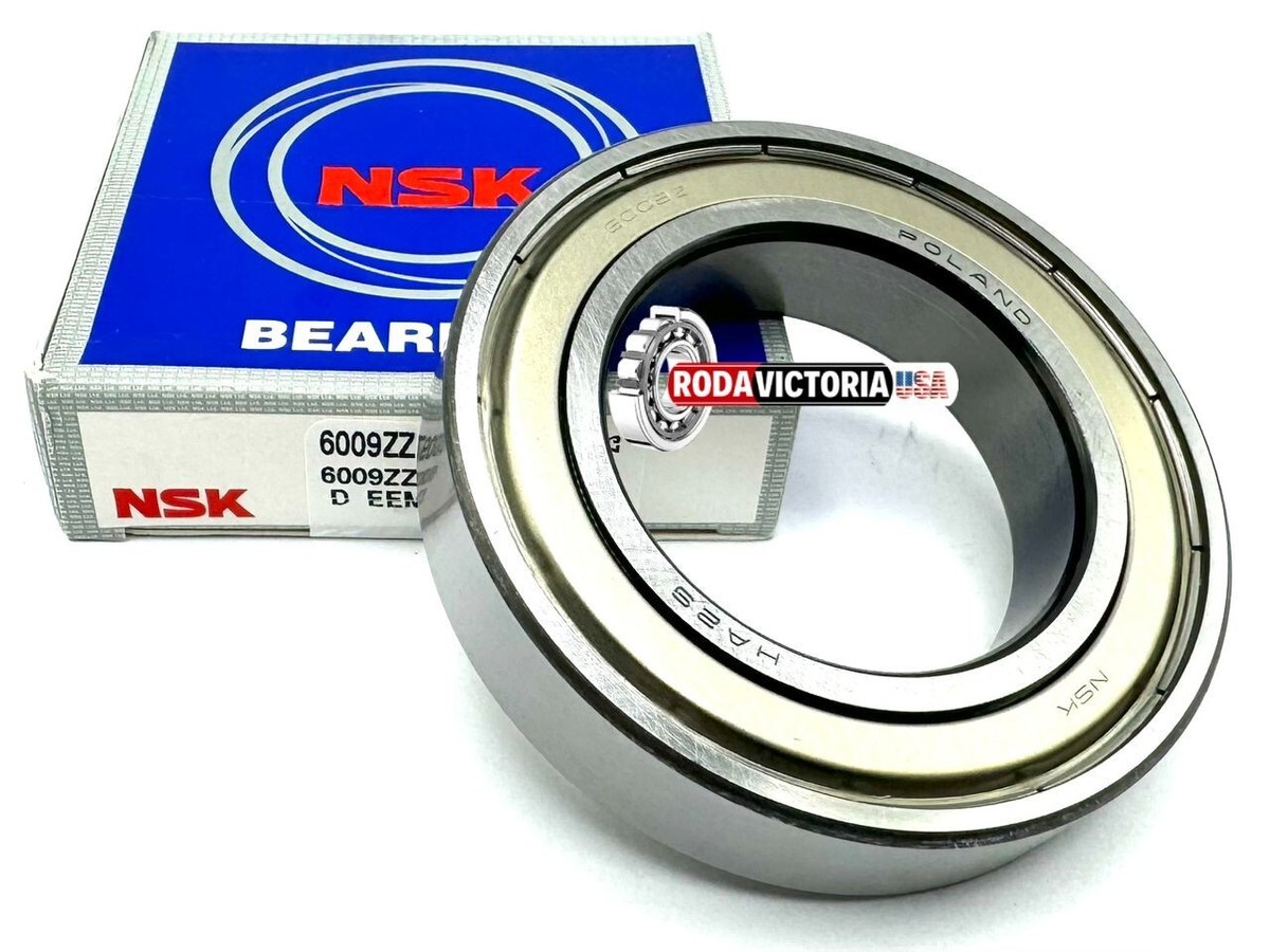 NSK 6009 ZZ C3 Deep Groove Ball Bearing, Metal Shielded 45x75x16