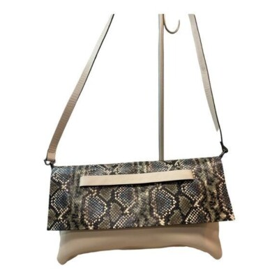 Vittoria Napoli Cream Leather with Snake Skin Accents