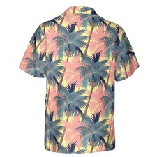 Tropical Palm Tree Hawaiian Shirt Men Women Aloha Short Sleeve 3