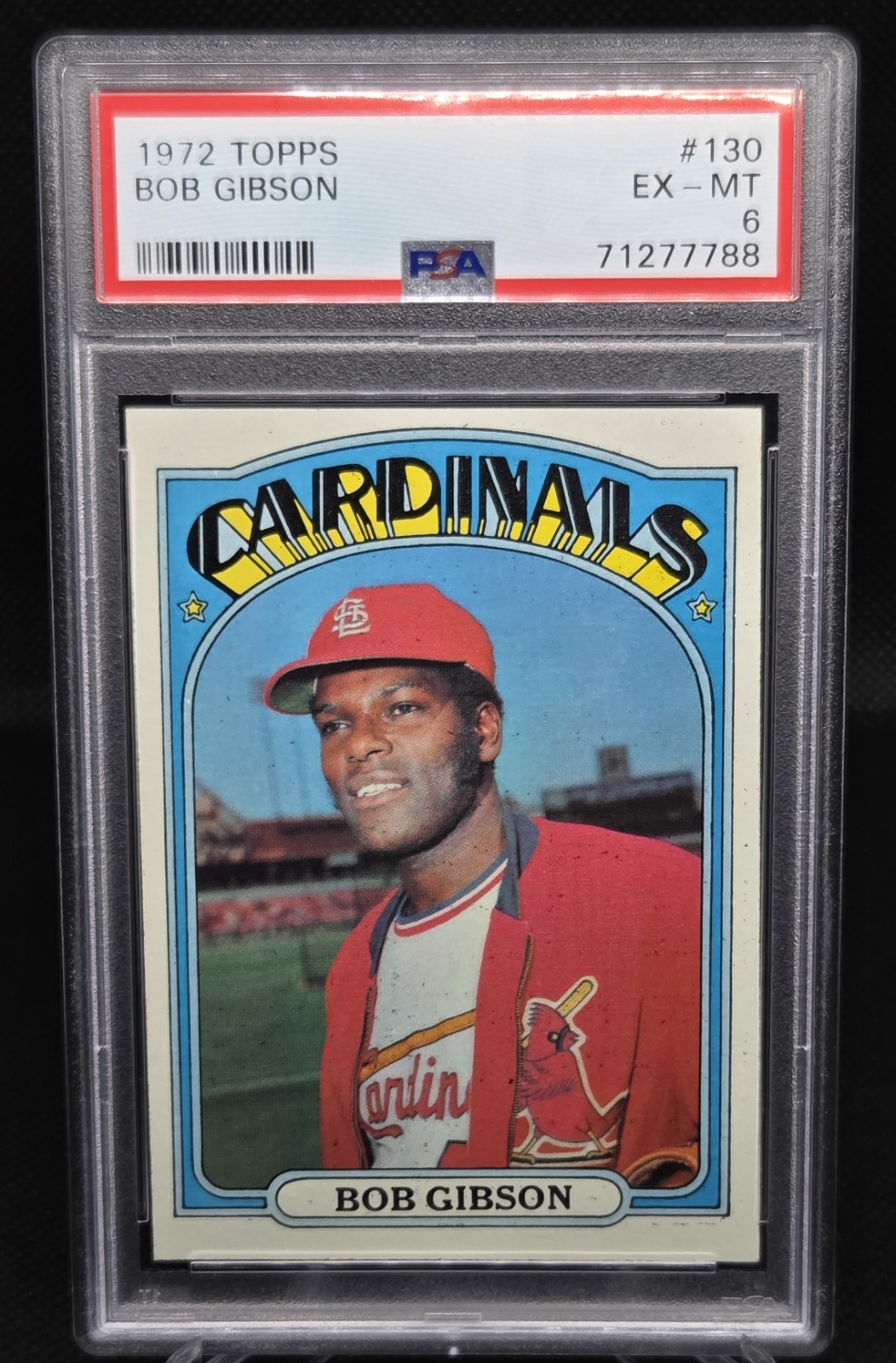 Bob Gibson 1972 Topps #130 PSA 6 EX-MT St. Louis Cardinals HoF *Centered*