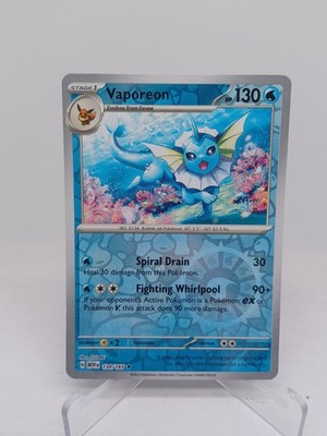 Pokemon - Vaporeon 134/165 - Pokemon 151 - Carta Singola Reverse Foil - Condizioni NM-MT - 5