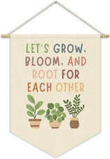 Boho Classroom Decor, Positive Affirmations Green Wall Decor Canvas Banner, Gree