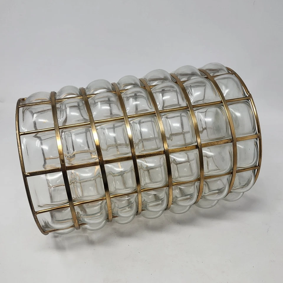 Pottery Barn 蜡烛架 气泡盖 玻璃 黄铜 窗玻璃 大号 飓风 — 第 4/4 张图片