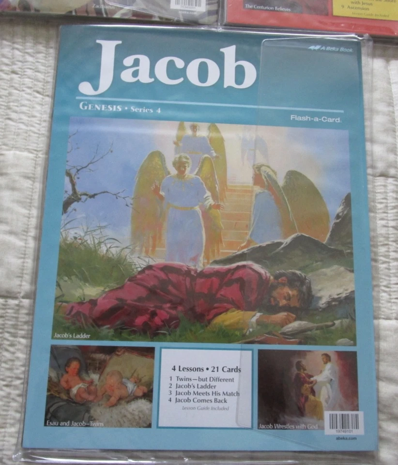 Abeka Flash A Card Bible Stories Life of Christ Series 4 & 5, Jacob EUC - Image 4 of 4