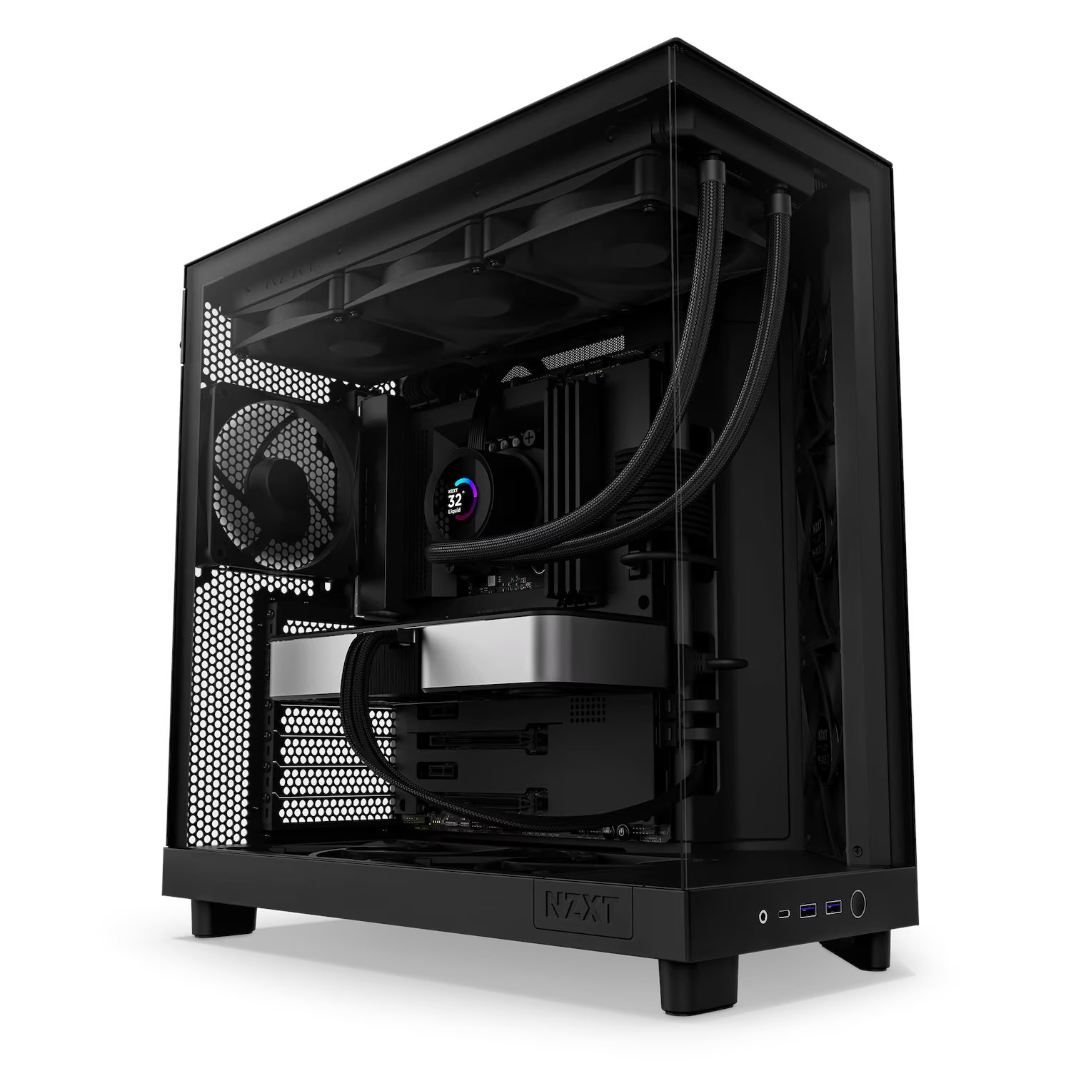 NZXT H6 Flow Mid-Tower Airflow Gaming Gehuse Schwarz Glasfenster 18190₽