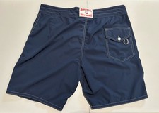Birdwell Beach Britches Standard Board Shorts Size 35 Blue Nylon Trunks ii1