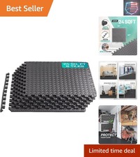 24SQFT-120SQFT Puzzle Exercise Mat for Home Gym, EVA Interlocking Foam Floor ...