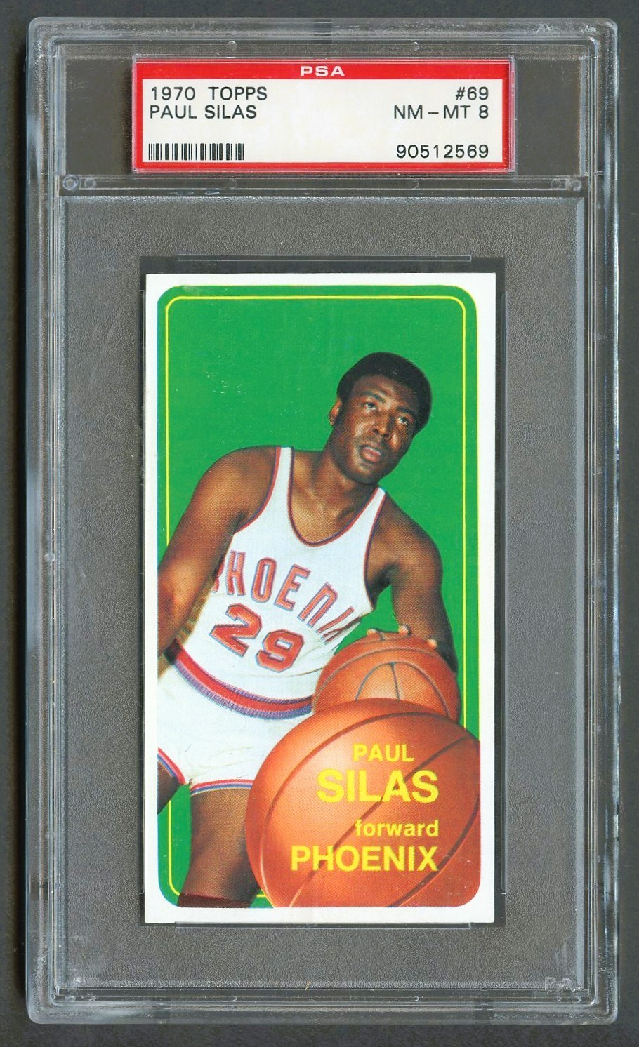 1970 Topps Basketball PAUL SILAS #69 PSA 8 NM-MT Phoenix Suns
