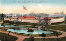 # K3131      SACRAMENTO,  CA.      POSTCARD,   SUTTER'S FORT