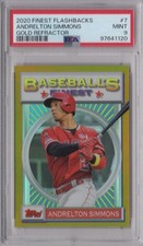 Andrelton Simmons 2020 Topps Finest Flashbacks  PSA 9 Gold Refractor Card 50